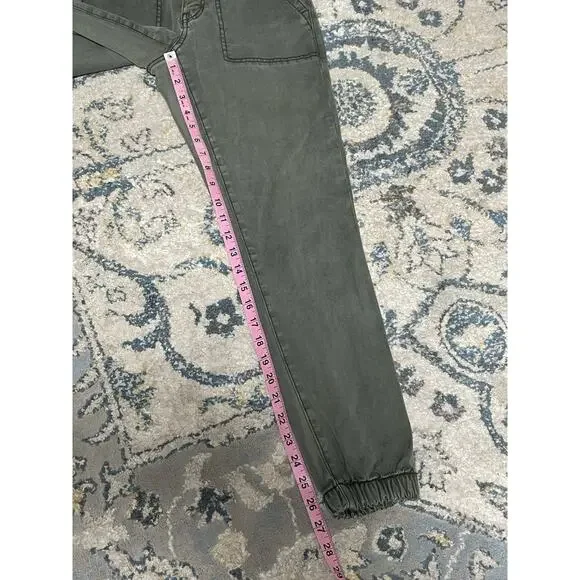 American Eagle Jegging Green Super Stretch High Rise Cargo St Patrick's Day Sz 8 - Picture 4 of 6